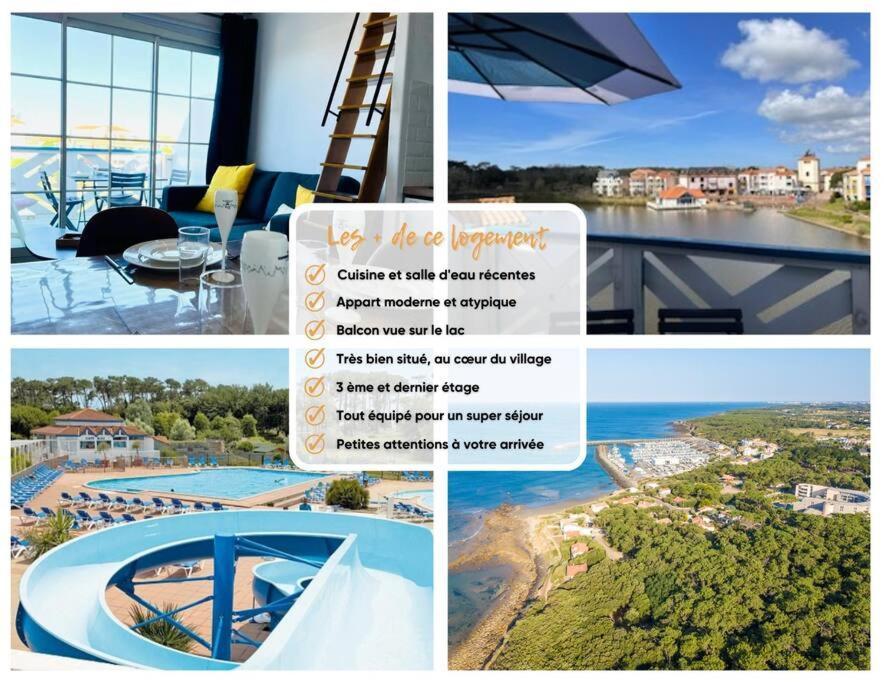 "Le Filet Du Lac" Appartement Atypique, 5 Personnes, Duplex, Vue Lac, Acces Parc Aquatique Gratuit Talmont-Saint-Hilaire المظهر الخارجي الصورة